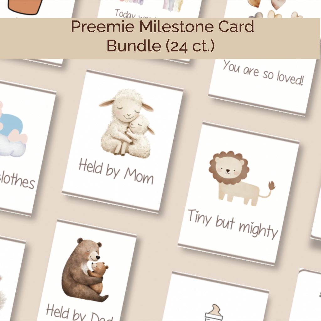 NICU Milestone Card Set Preemie Journey Memory Cards Printable Digital Download Twenty Four Card Collection Premature Baby Progress Tracking Hospital Stay Documentation Instant Access Print At Home Format High Resolution PDF Tiny Victory