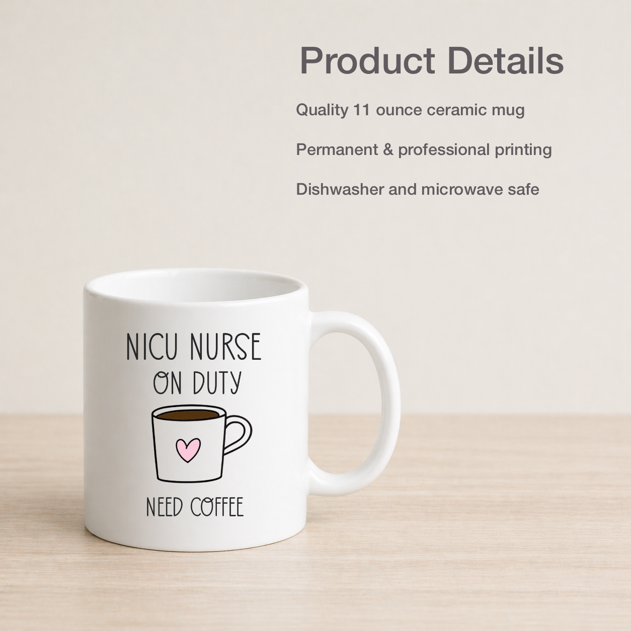 Coffee Mug For NICU Nurse Neonatal Nurse Gift Appreciation Present Daily Coffee Essential Healthcare Worker Recognition Gift Thank You Mug Intensive Care Staff Present Hospital Nurse Appreciation Professional Medical Mug Meaningful