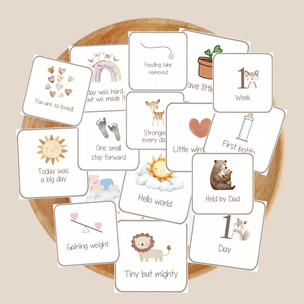 NICU Milestone Card – 24 Printable Preemie Journey Memory Cards