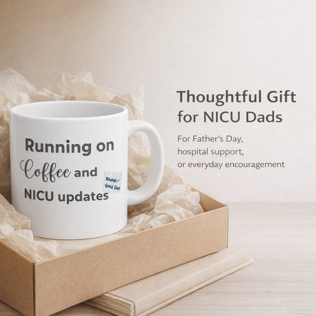 Ceramic Mug For NICU Dad Running On Coffee And Updates Printed Message Meaningful Father Gift During Hospital Stay Daily Strength Support Cup Quality Design Perfect Present For Preemie Dad Journey Encouragement And Love Reminder