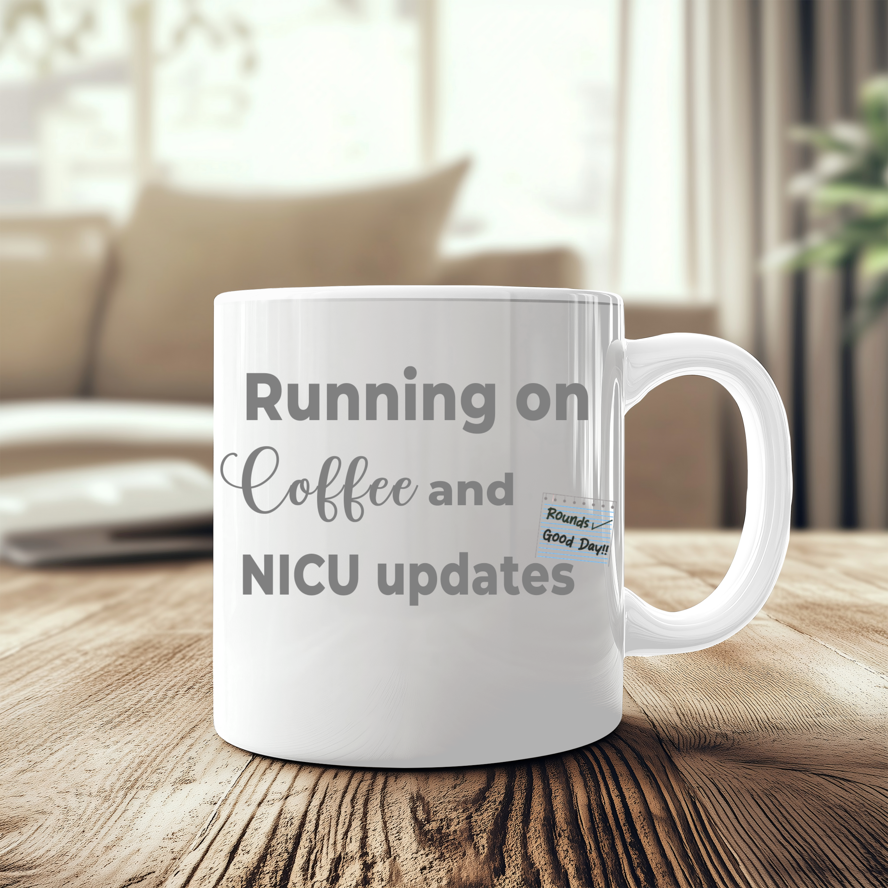 Meaningful Gift For NICU Dad Ceramic Coffee Mug Running On Coffee And Updates Message Printed Design Supportive Present For Father During Hospital Journey Daily Strength Reminder Quality Ceramic Cup Perfect Preemie Dad Gift Encouragement