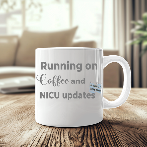 Meaningful Gift For NICU Dad Ceramic Coffee Mug Running On Coffee And Updates Message Printed Design Supportive Present For Father During Hospital Journey Daily Strength Reminder Quality Ceramic Cup Perfect Preemie Dad Gift Encouragement