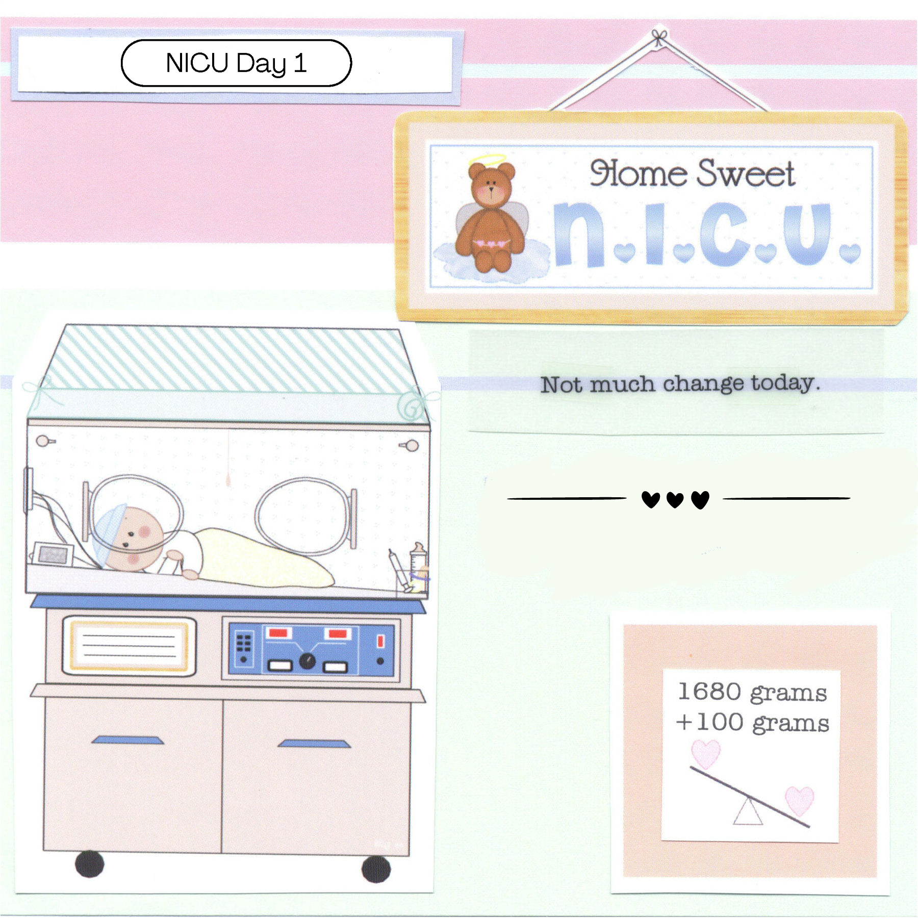 Preemie Milestone Tracker Printable Sticker Sheet NICU Baby Journal Digital Download Hospital Journey Memory Book Pages Baby Scrapbook Supplies Keepsake Creation Tool Comprehensive Phrase Collection Instant Download Format Perfect For NICU
