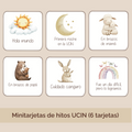 Set de 6 tarjetas de hitos NICU en español – vista completa