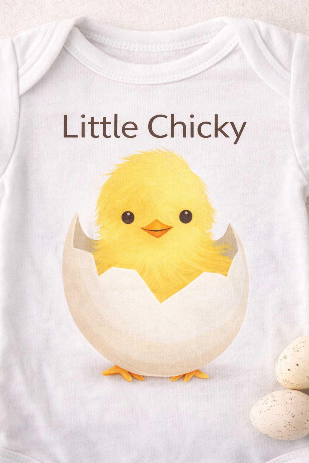 Soft Cotton Baby Bodysuit Watercolor Chick Design Easter Outfit Newborn Clothing Envelope Neckline Easy Dressing Spring Baby Wear Comfortable Infant Clothes Original Artwork Graphic Print Perfect First Easter Holiday Celebration Baby Shower