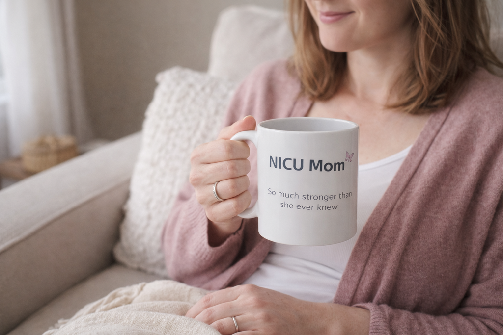 Encouragement Present For Nicu Mom Support Mug Preemie Mother Gift Daily Reminder Coffee Cup Strength Message Item Hospital Stay Comfort Resilience Gift Inspirational Nicu Journey Support Thoughtful Care Package Meaningful Preemie Parent